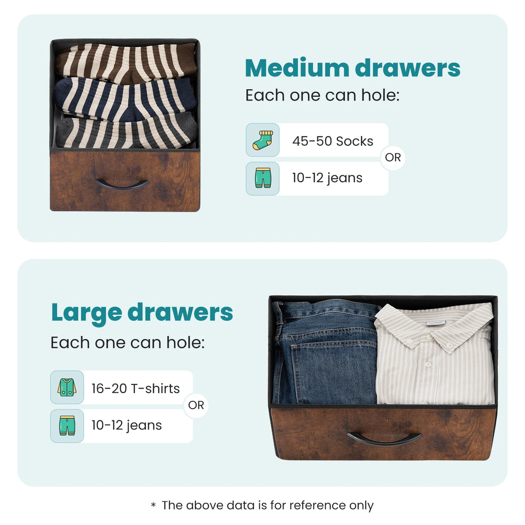 7-Drawer Fabric Dresser for Bedroom