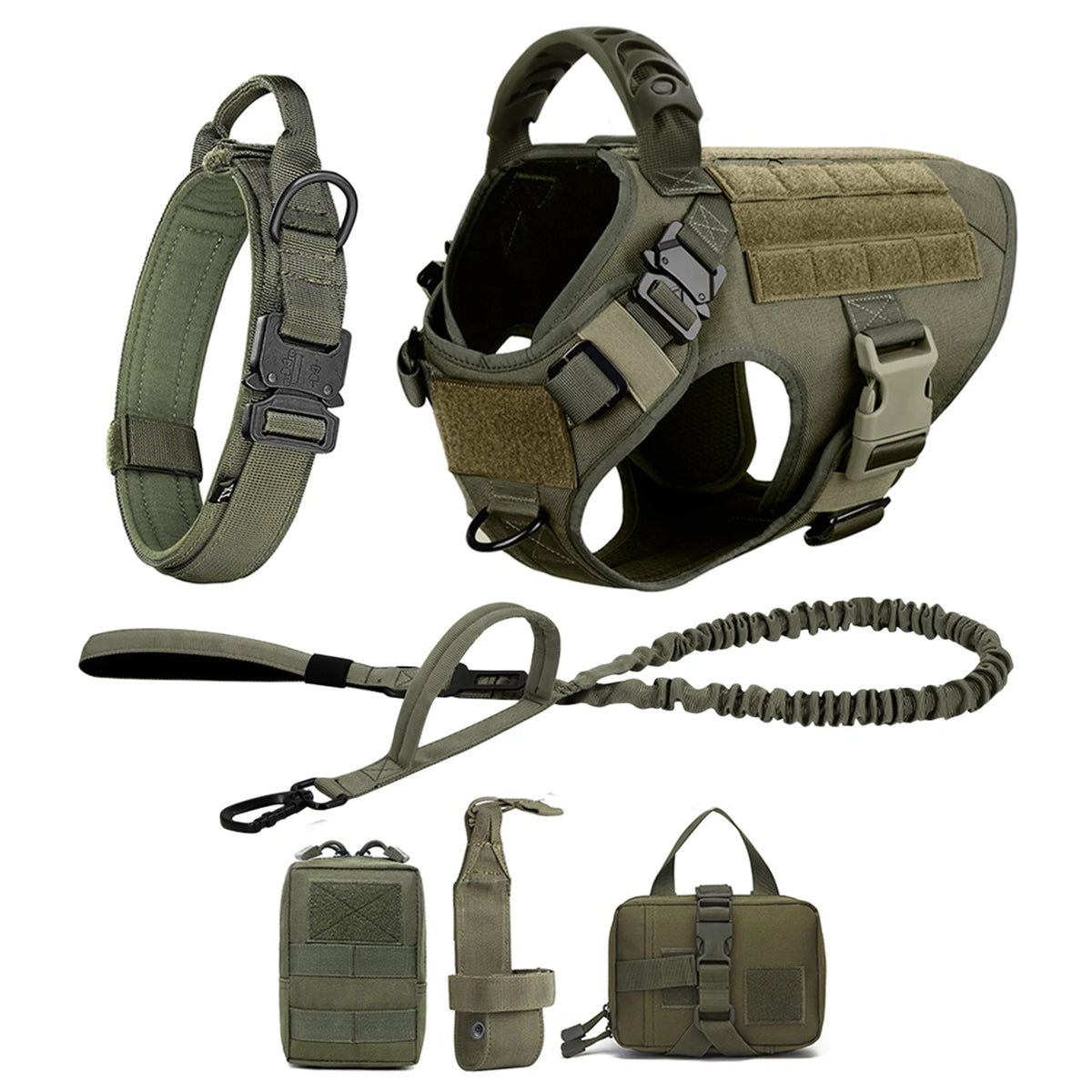 Dog Harness and Leash Set with Collar, Training and Walking Vest for Medium and Large Dogs