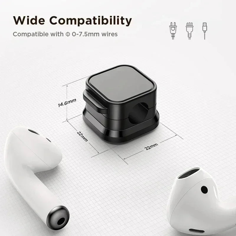 Magnetic Cable Clips, 6 Pack