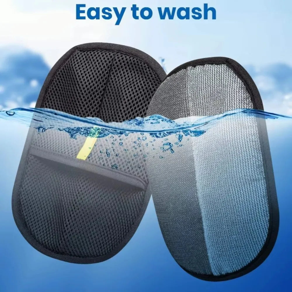 Pet Grooming Deshedding Gloves, Pet Hair Remover Brush Glove for Dog, Cat, Rabbit, Long Short Curly Fur