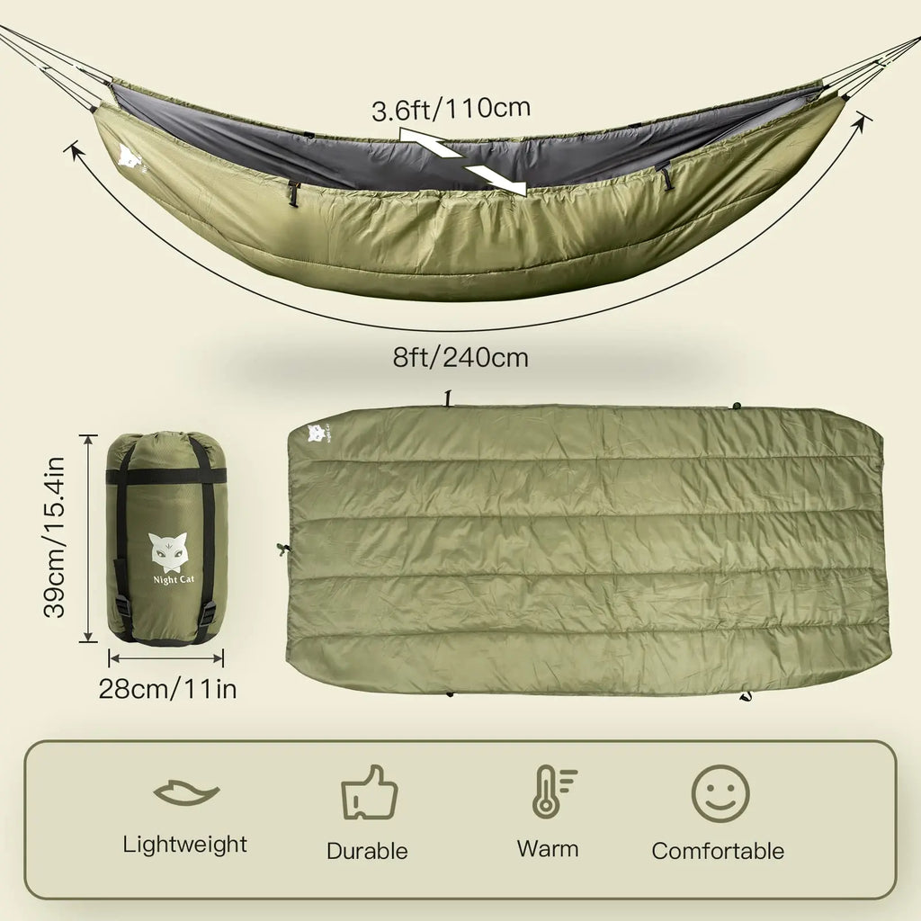 Hammock Underquilt, Insulated 4-Season Under Blanket