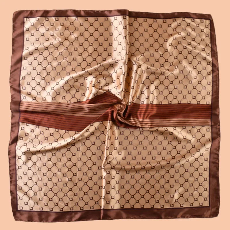 Women's Satin Square Scarf 35 inch, Multi-Use Headscarf, Hair Tie and Bag Accessory