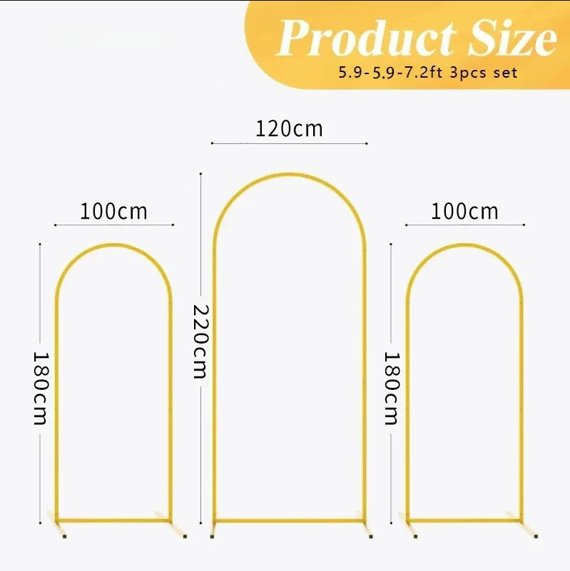 5 Styles Chira Backdrop Stand Large Size Gold Metal Balloon Arch Set Photography Background Wedding Party Decor Flower Support