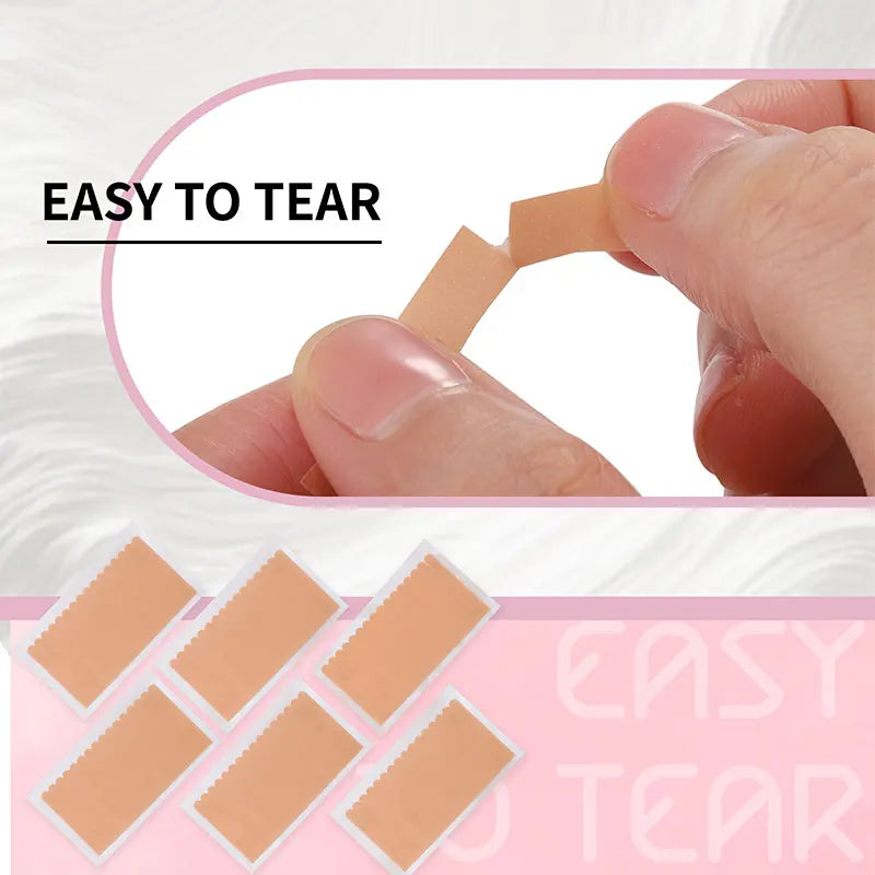 Eyelid Lifting Tape for Lash Extensions, 10 Sheets, Non-Woven Under Eye and Brow Protection Patches