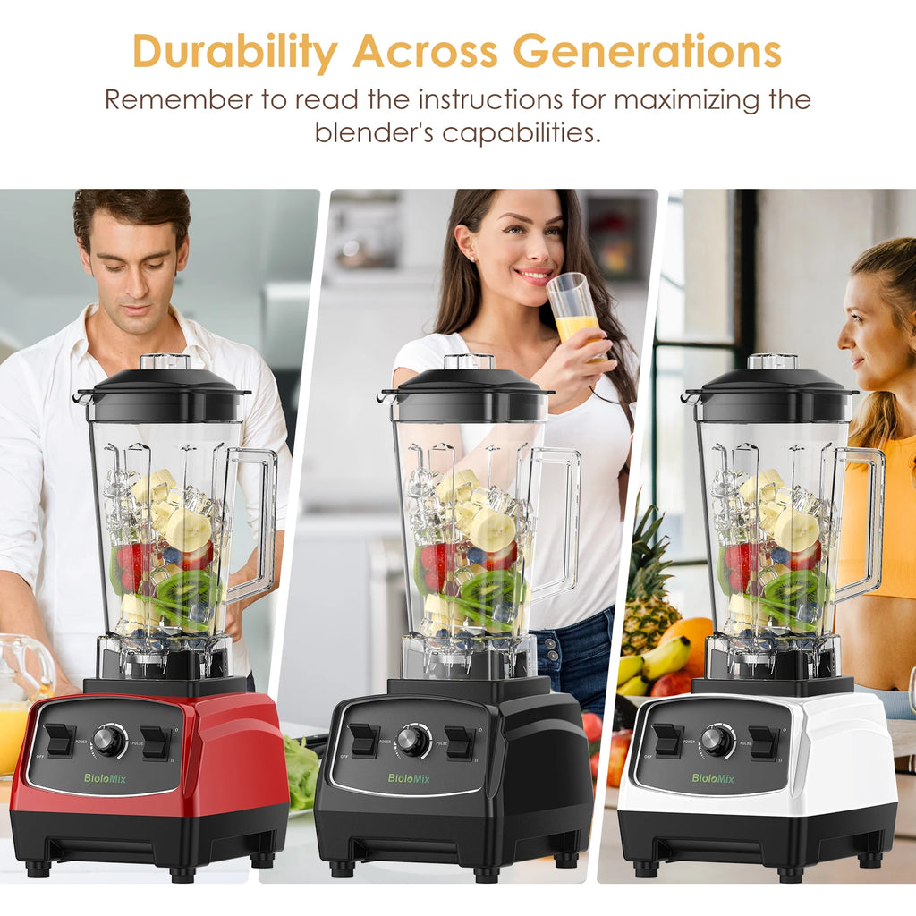 BPA Free 3HP 2200W Heavy Duty Commercial Grade Blender Mixer Juicer High Power Food Processor Ice Smoothie Bar Fruit Blender