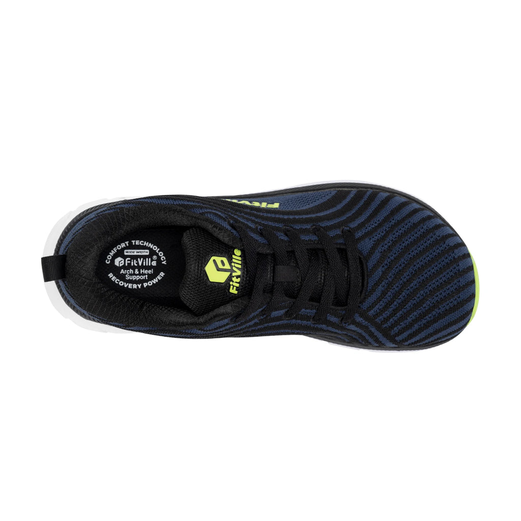 FitVille Men's Extra Wide Toe Box Shoes, Cushioned Non-Slip Lightweight Walking Sneakers