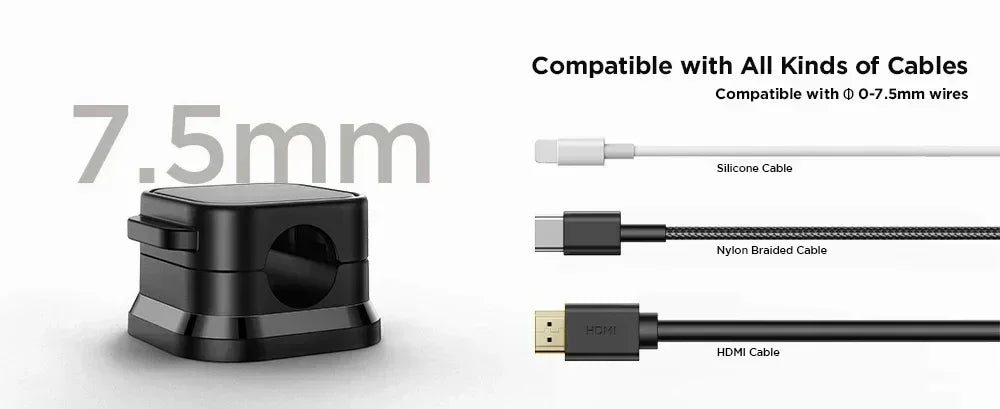 Magnetic Cable Clips, 6 Pack