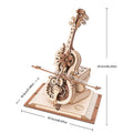 Robotime ROKR Magic Cello Mechanical Music Box, 3D Wooden Puzzle Kit