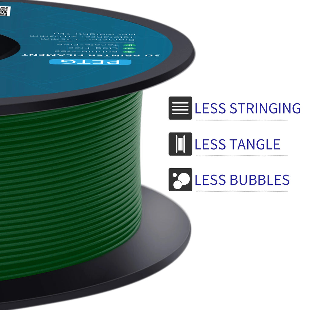 Geeetech PETG 3D Printer Filament 1.75mm 5kg, Durable Multi-Color Pack for FDM Printers