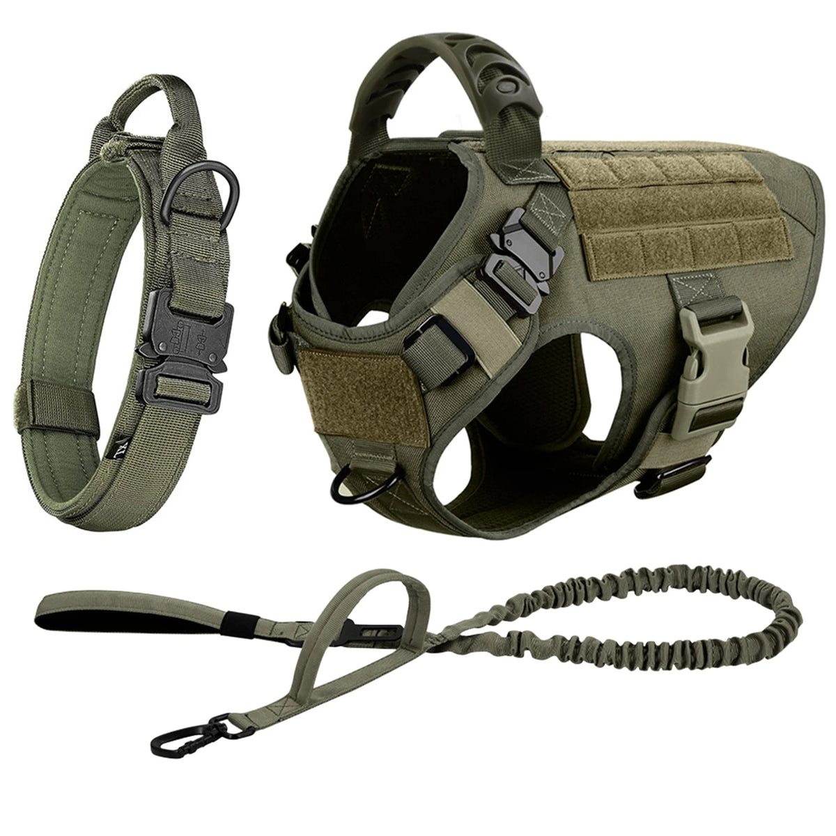 Dog Harness and Leash Set with Collar, Training and Walking Vest for Medium and Large Dogs