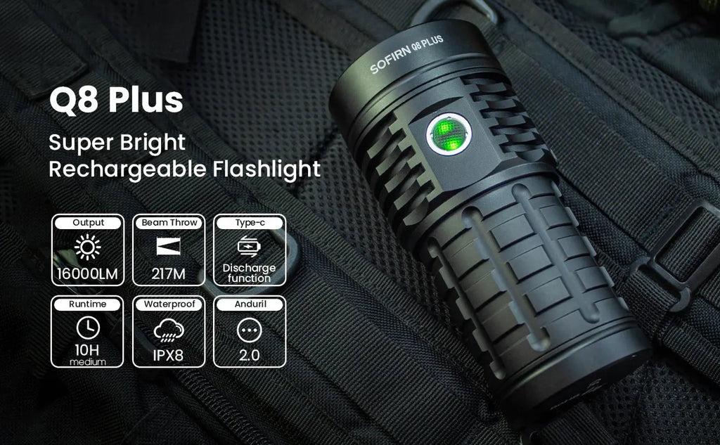 Sofirn Q8 Plus 16000lm USB-C Flashlight