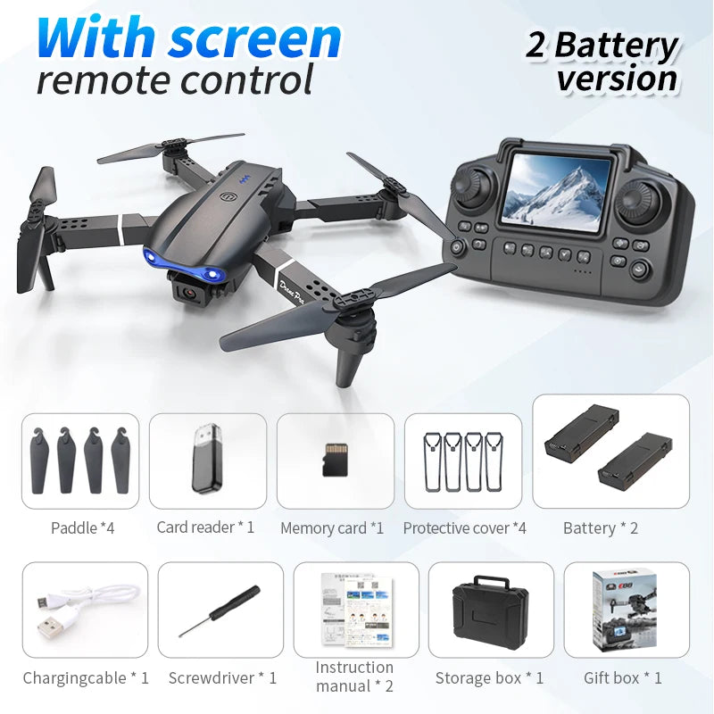 Aerial Drone Dual Lens Switch Gesture Photography Beauty Filter 110° Wide Angle Trajectory Flight APP Control Foldable FPV Drone