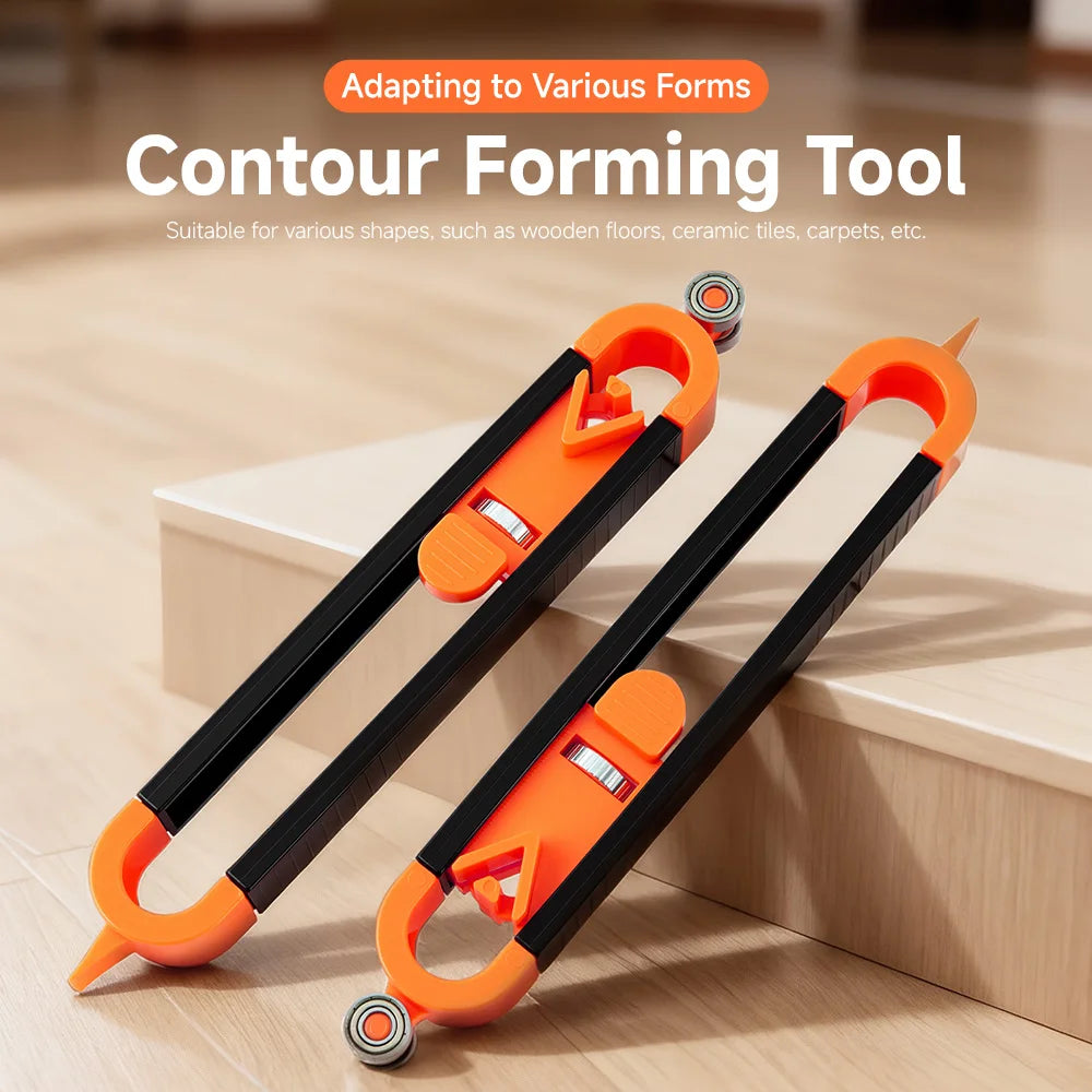 Adjustable Locking Profile Scribing Ruler Precision Contour Gauge Irregular Shape Copier Measuring Tool for Woodworking Flooring Cabinetry Tile Pipe