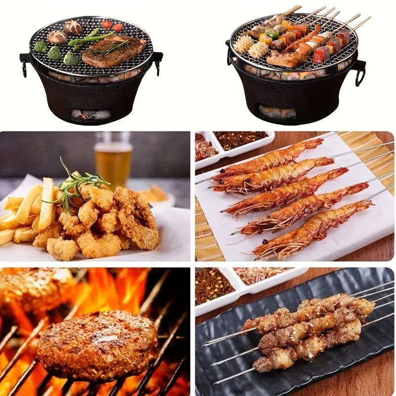Cast Iron Charcoal Camping Stove for Outdoor Cooking