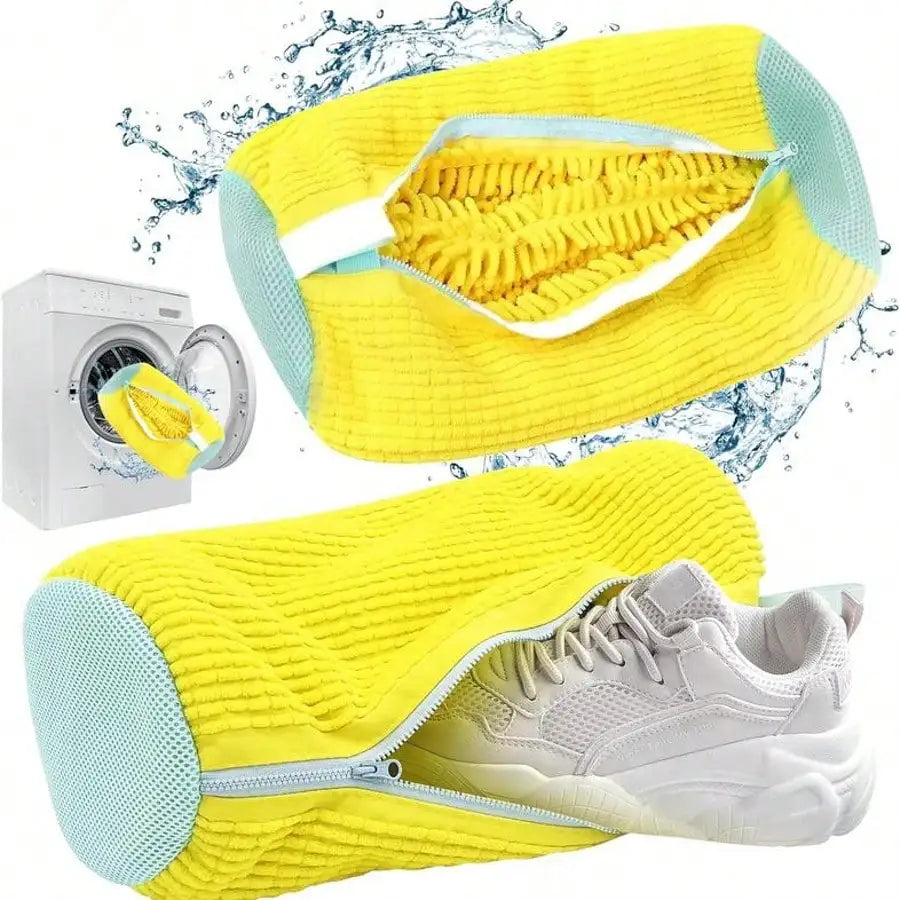 360-Degree Shoe Washing Laundry Bag, Reusable Machine-Washable Sneaker Wash Pouch