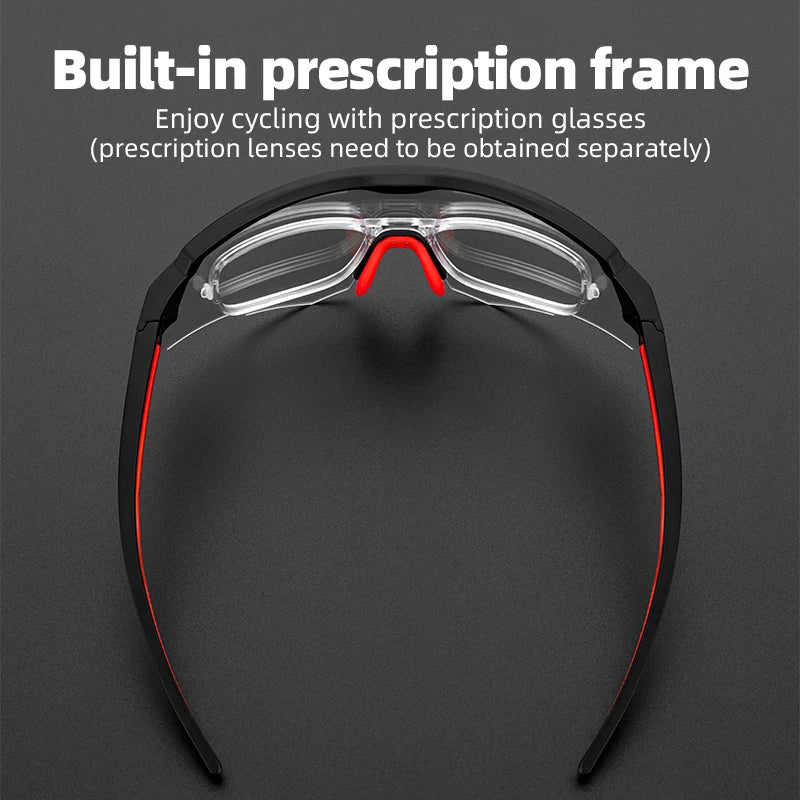ROCKBROS Photochromic Polarized Cycling Glasses, UV400 Bike Sunglasses for MTB and Road
