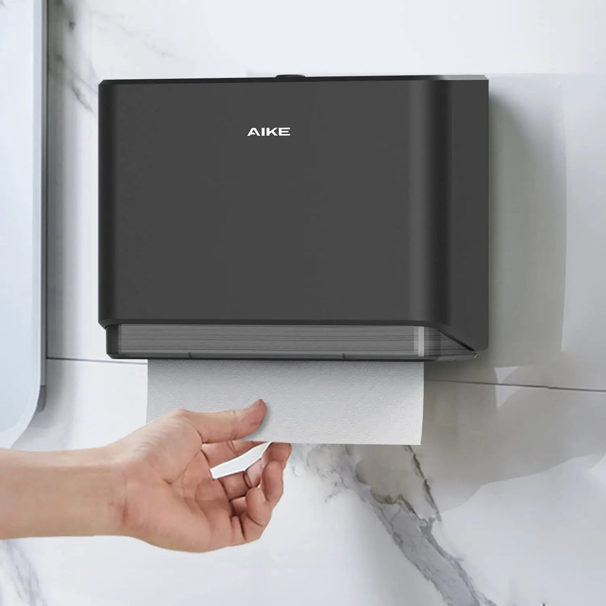 Wall-Mounted Paper Towel Holder with Lock, No Drilling