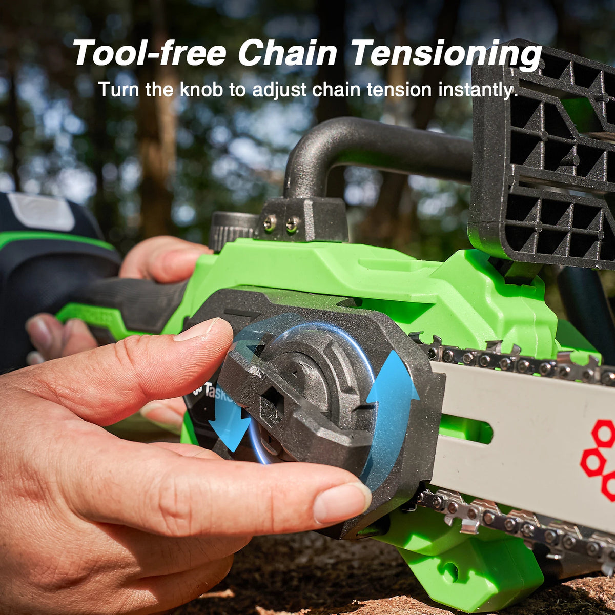 12 Inch Brushless Electric Chainsaw Cordless Electric Saw with Auto Oiler & Security Lock