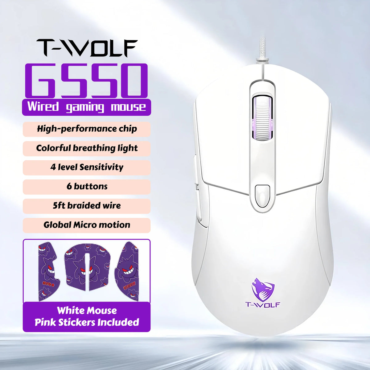Wired RGB Gaming Mouse with 6 Programmable Buttons