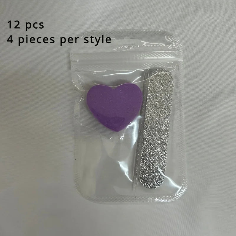 Pink Glitter Nail Care Kit, 12 Pieces