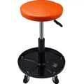 Mechanic Stool, 250 LBS Rolling Pneumatic Creeper Garage/Shop Seat, Adjustable Height 22 In-28 in Padded Rolling Workshop Stool