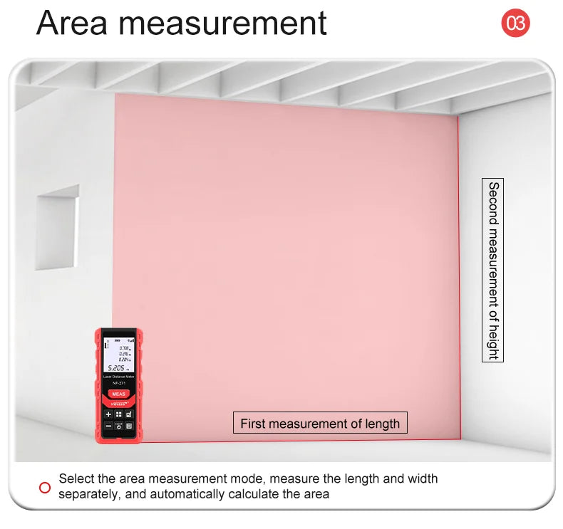 NF-271 Laser Rangefinder 40M 80M Laser Distance Meter Laser Tape Measure Accurate Distance Meter Measuring Device Tools