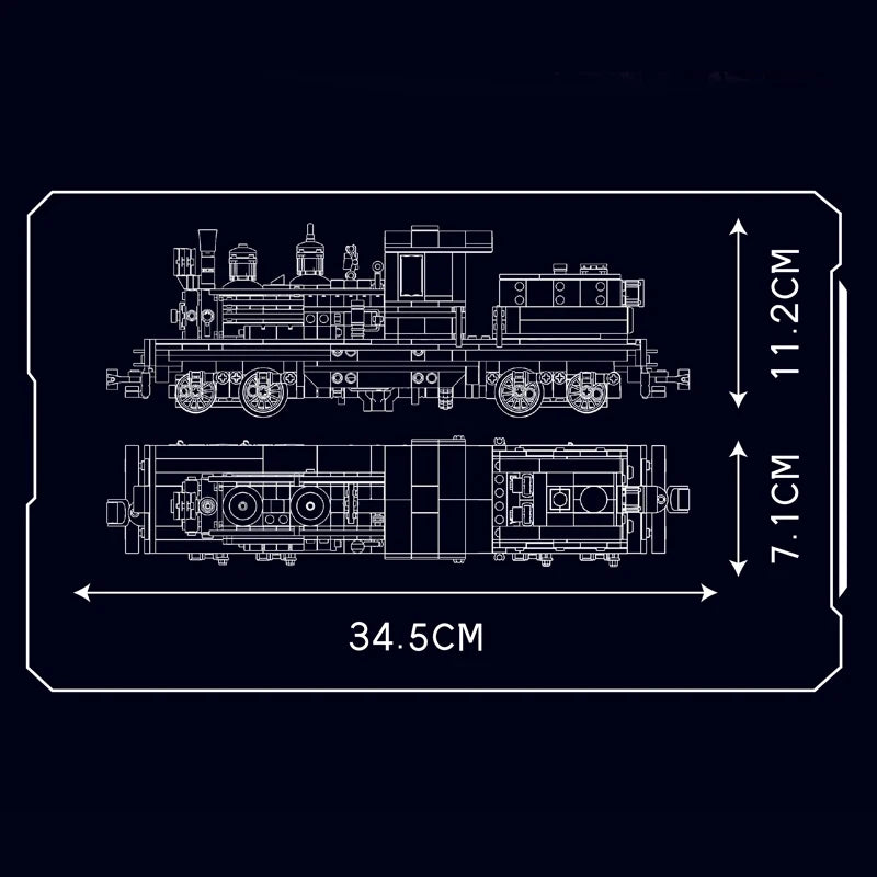 Mould King 12032 Technical Train Toys The RC Shay-Type Steam Locomotive Building Block Assembly Car Brick Kids Christmas Gift