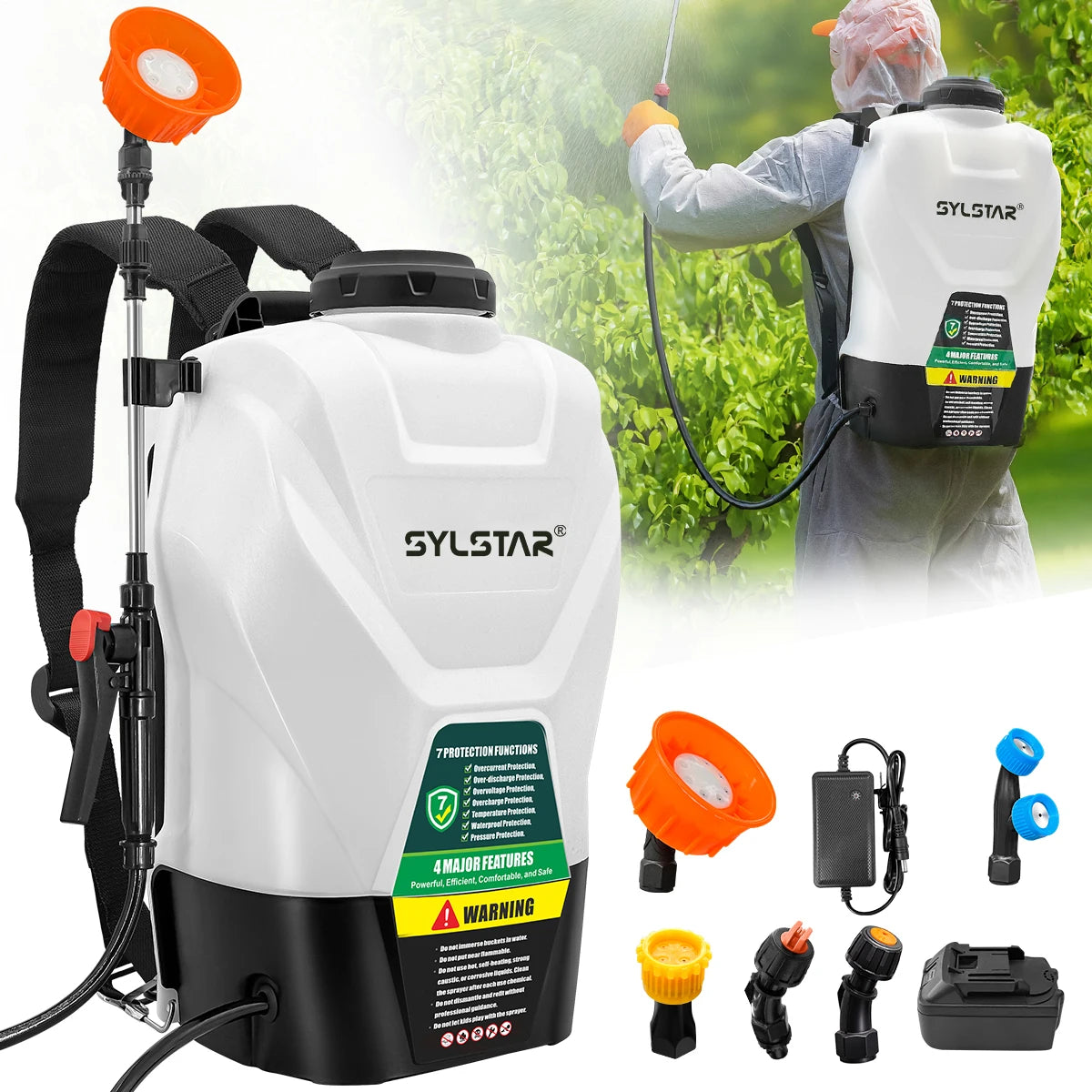 4.2 Gallon Backpack Sprayer Battery Powered,100 PSI Electric Garden Sprayer Works with Makita 18V Battery,Weed Lawn Yard Spraye