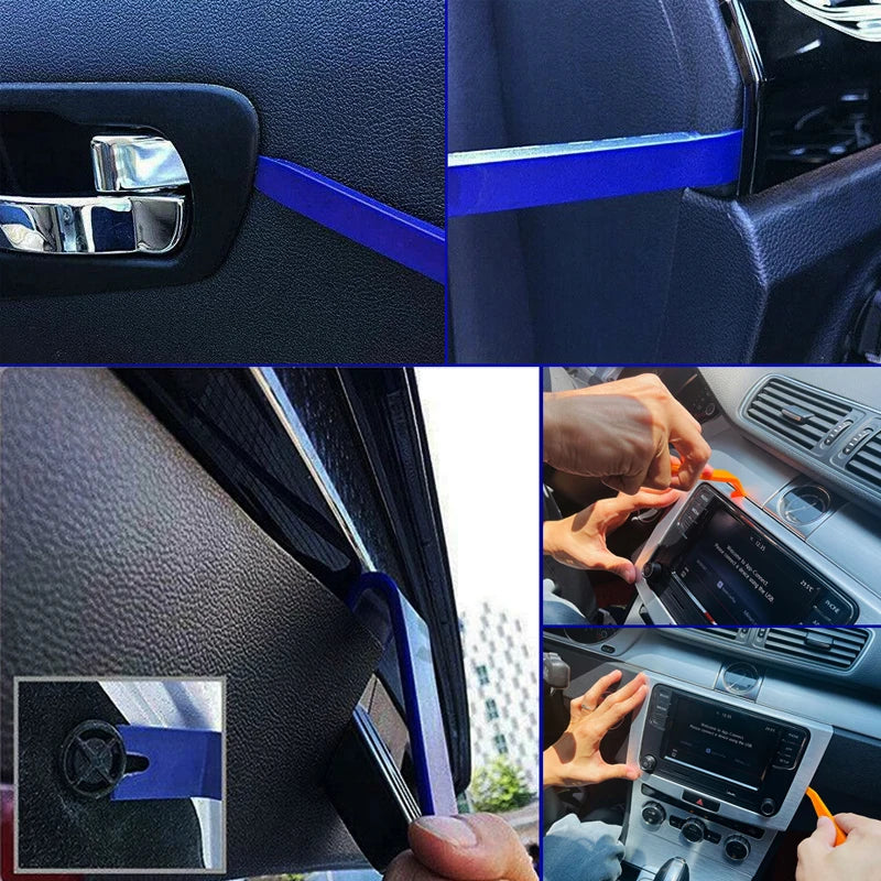 4PCS Plastic Car Trim Removal Tool Interior Dashboard Door Window Panel Clip Set Auto Dismantle Tools Kit Car Radio Door 0.5cm