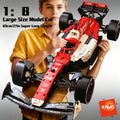KAVOWORLD 1768pcs 27 Inches Large MOC Sports Race Car Building Blocks Set DIY Formula Red & White City Racing Car Bricks Model Kit 1:8 Construction Collection Ornament Building Toys with Realistic Suspension Steering Cockpit