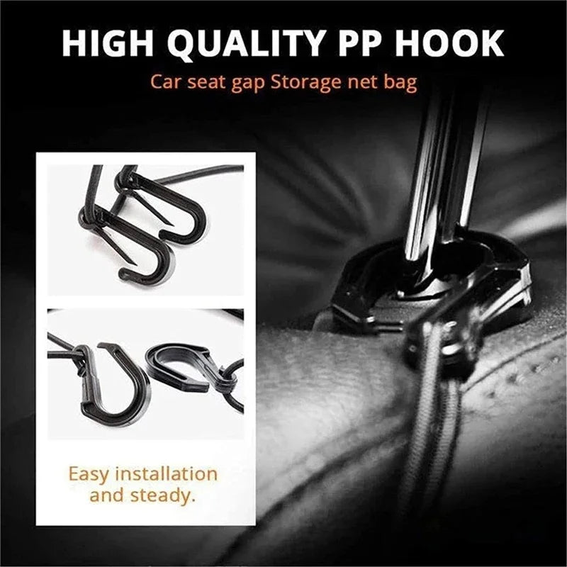 Car Seat Storage Net Bag and Pet Barrier, Stretchable Mesh Organizer Between Seats