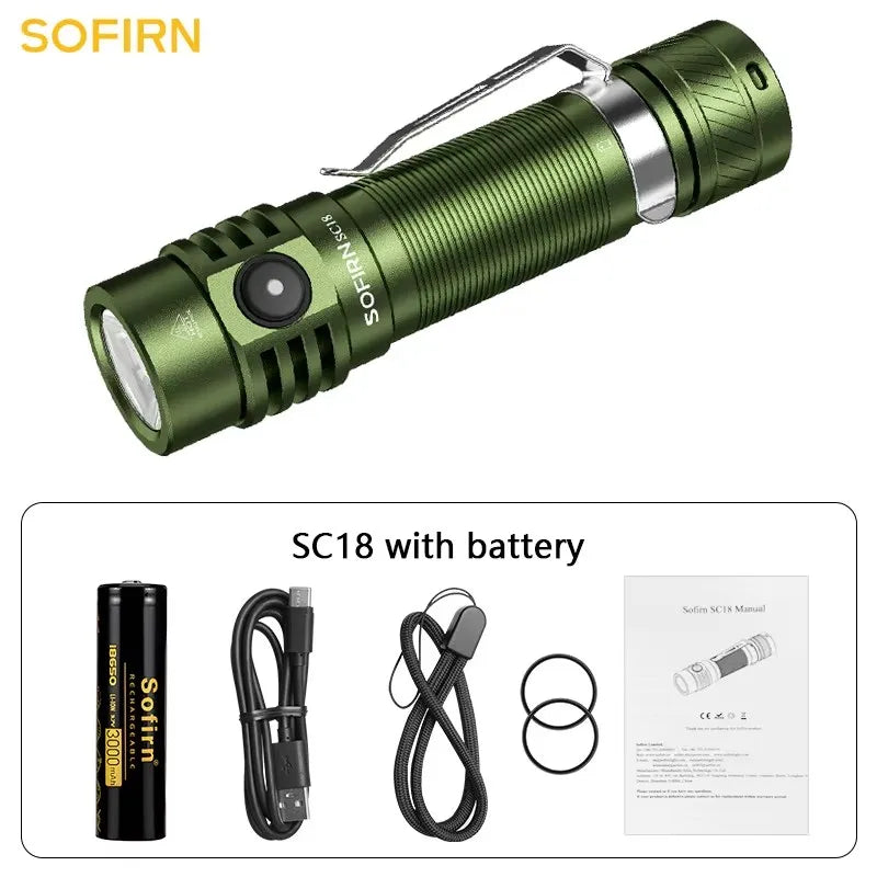Sofirn SC18 1800lm Rechargeable EDC Flashlight