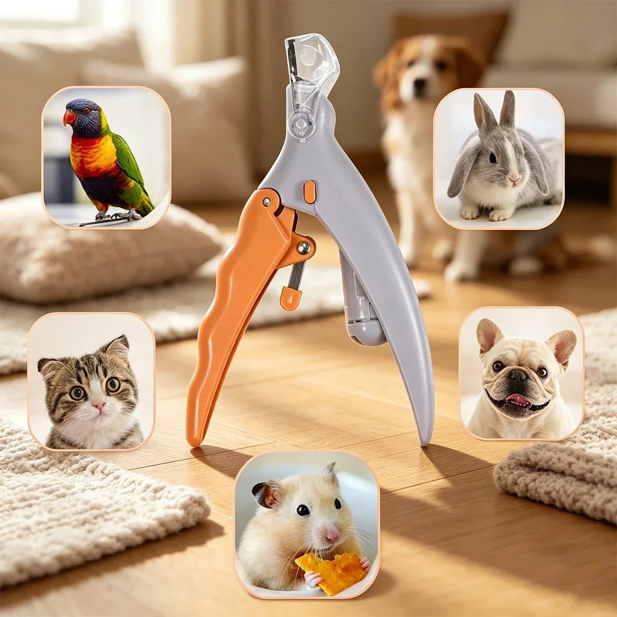 Pet Nail Clipper with LED Light & 5X Magnifying, Dog & Cat Claw Trimmer, Pet Grooming Tool for Easy Nail Care