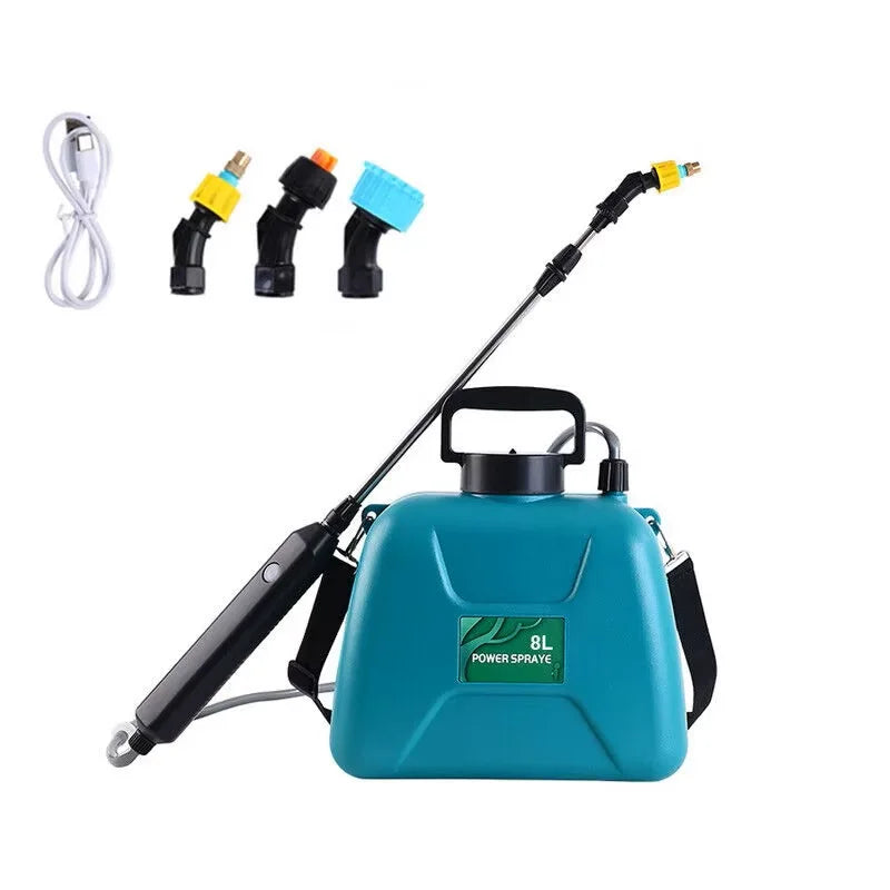 Shoulder Style Electric Sprayer 8L Watering Can With Spray Gun Automatic Garden Plant Mister USB Rechargeable Irrigation Tool