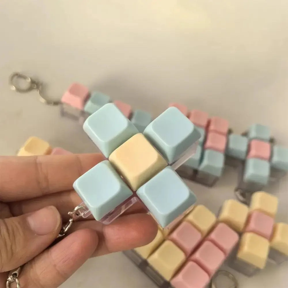 Keyboard Fidget Clicker Keychain