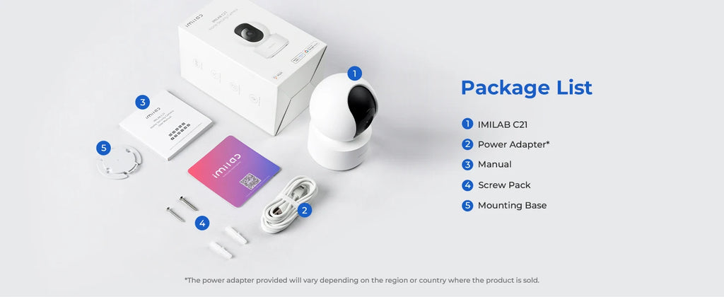 C21 WiFi Camera 2.5K Baby Monitor Indoor IP Camera with PTZ Night Vision 2-Way Audio Human Tracking AI Detection