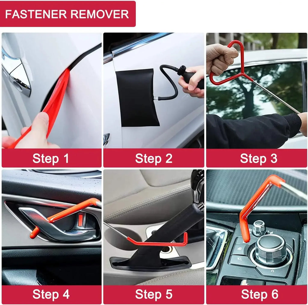 EAFC 21/18PCS Car Window Door Emergency Open Key Lost Lock Out Unlock Auto Tools Kit Air Wedge Bag PumpOpen Unlock for Car Truck