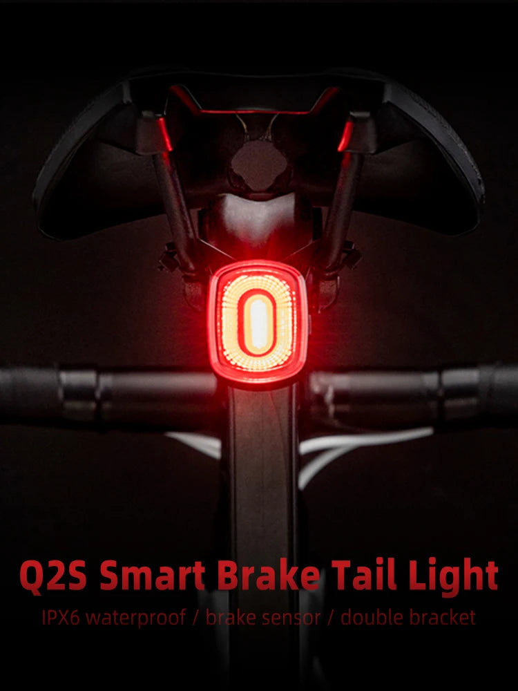 ROCKBROS Smart Brake-Sensing Bike Tail Light