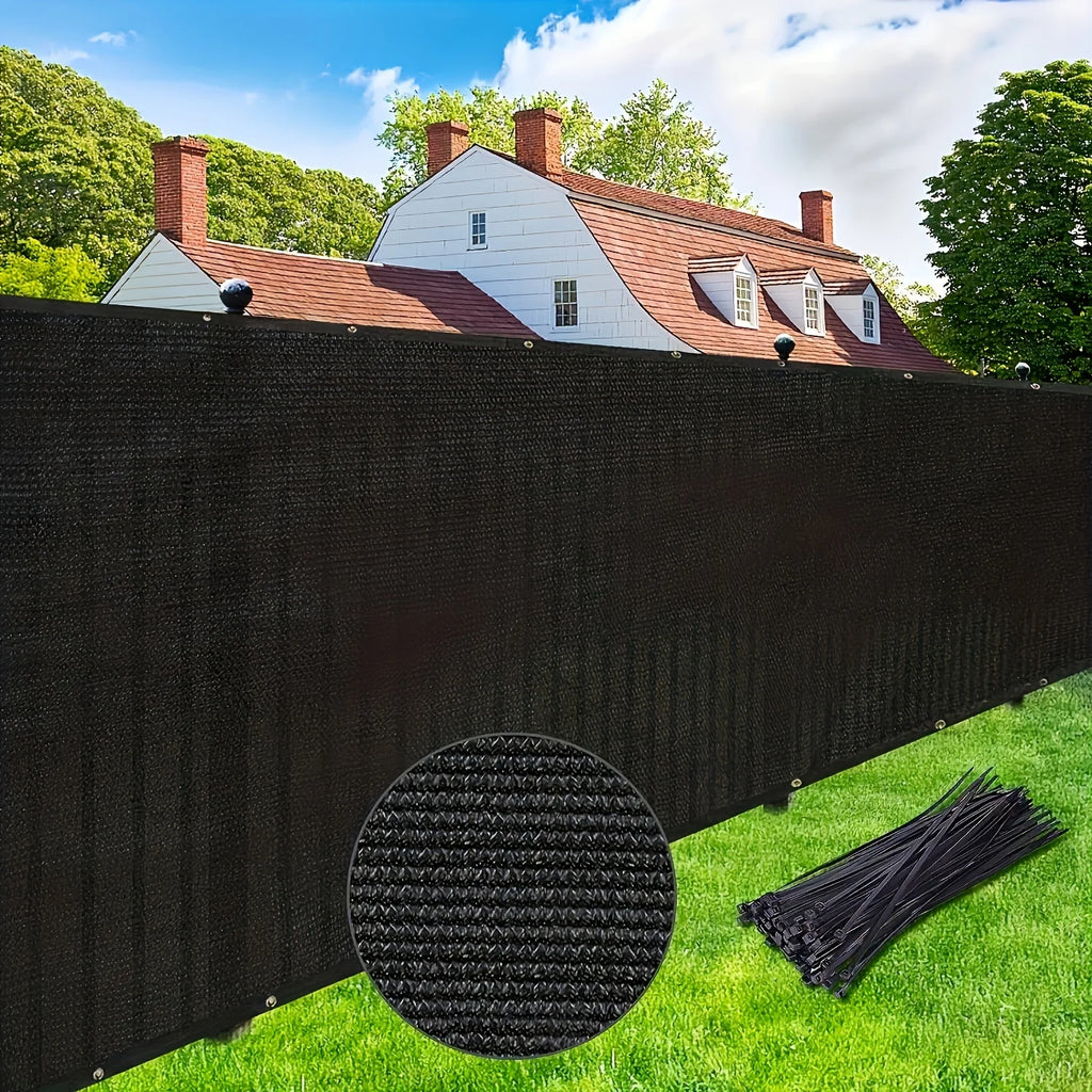 Fence Privacy Screen, Heavy Duty Privacy Fence Screen, Outdoor Shade Cloth Mesh Barrier, Cable Zip Ties Included