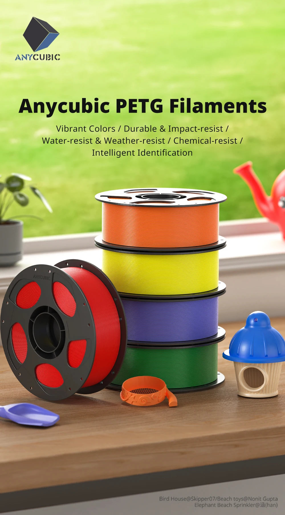 ANYCUBIC PETG 3D Printer Filament, 1kg