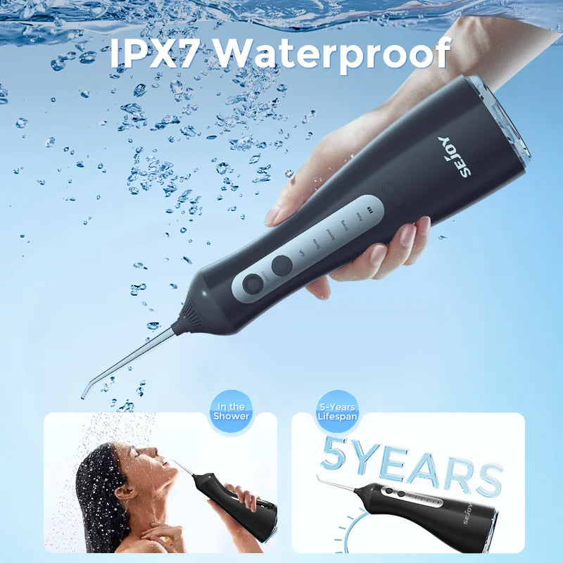 Sejoy Water Flosser Teeth Picks 6 Jets 6 Modes Portable Cordless Water Floss for Teeth Cleaner Oral Picks