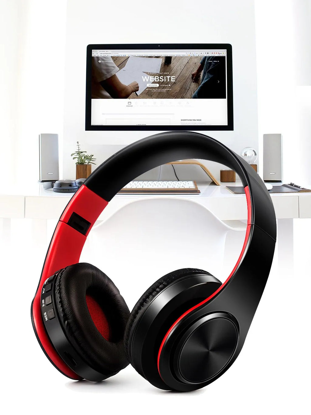Wireless Bluetooth Stereo Headset Upgrading Sports Overhead Earphone with Mic for Smart Phone TV PC Tablet - Music