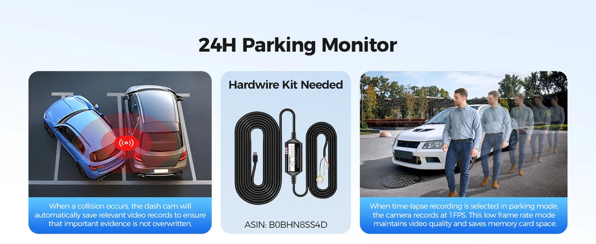 AZDOME M300S Dash Cam 4K+1080P Car Rear Camera Dash Cam 800MP Lens Built-in GPS WIFI Car DVR Voice Control Night Vision 후방카메