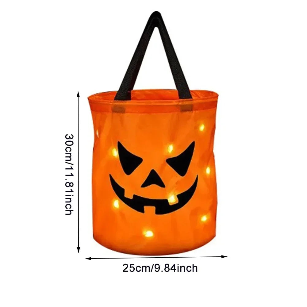Halloween LED Light-Up Pumpkin Candy Bag