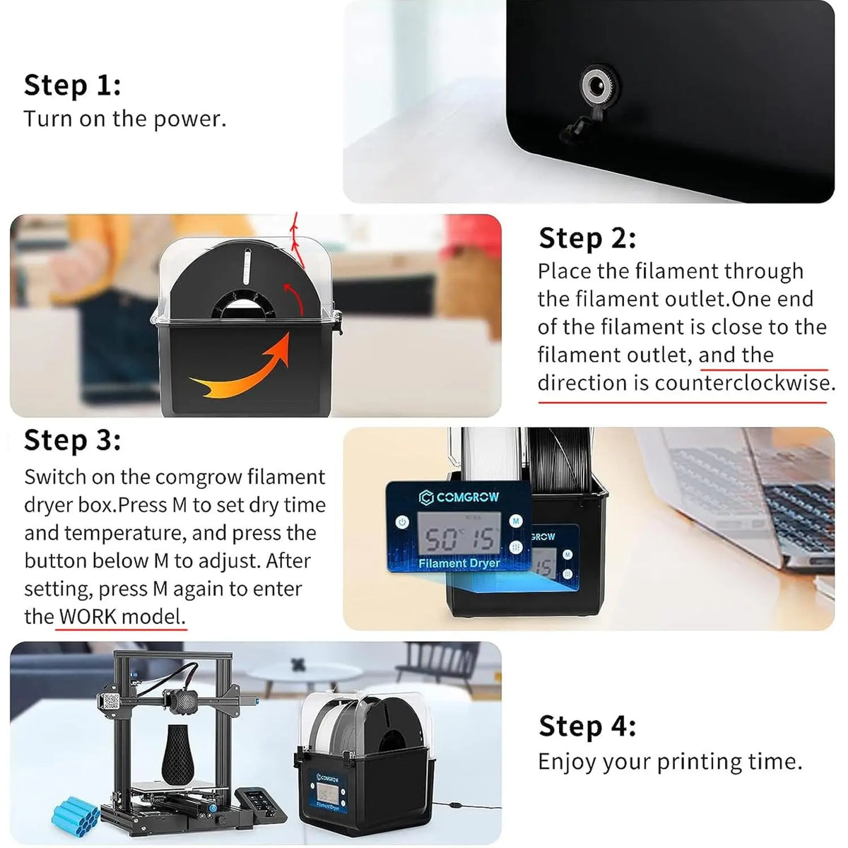 Comgrow Dual-Spool Filament Dry Box