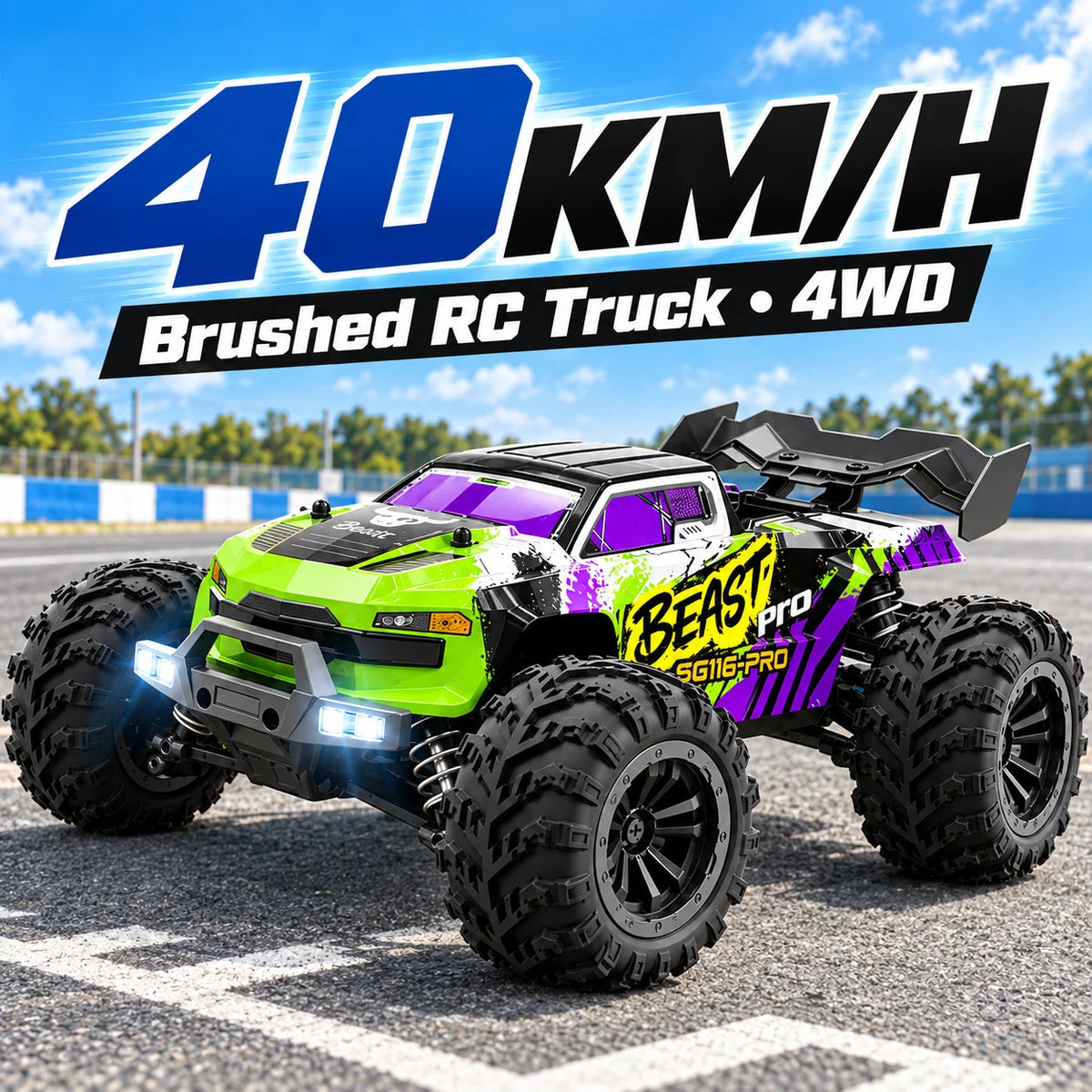 RC Car Buggy 1:16 4 Wheel Drive Off-Road SG116MAX PRO Vehicle Optional Brushless Motor Anti-Slip Tire Remote Control Racing Truck
