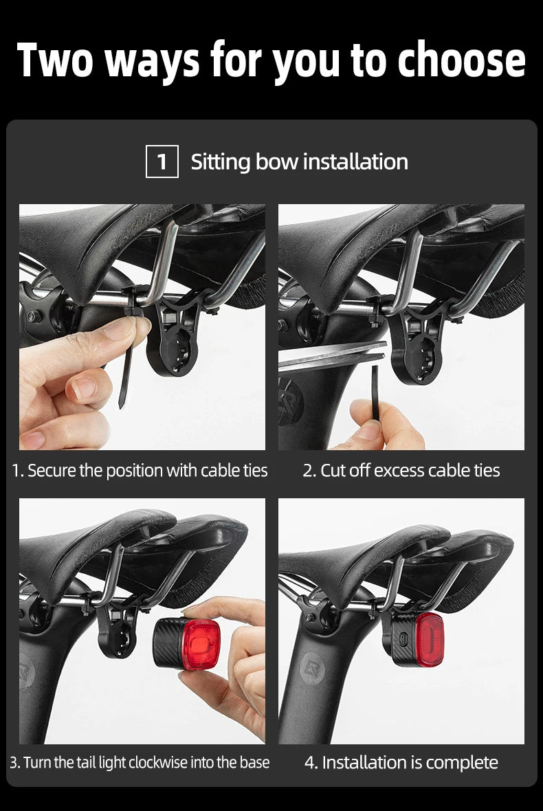 ROCKBROS Smart Brake-Sensing Bike Tail Light