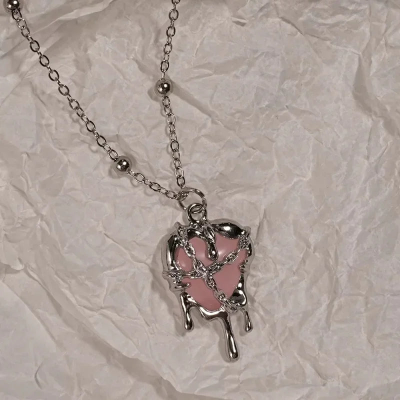 Cross Heart Pendant Necklace