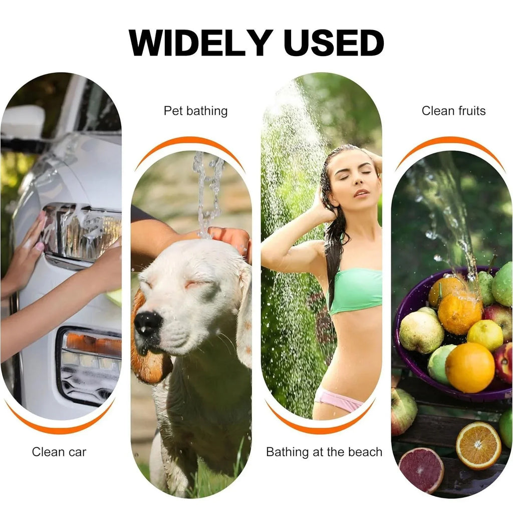 Outdoor Shower Portable Handheld Rechargeable Gentle Pet Bath Sprayer for Dogs and Cats Versatile Water Pump for Car Wash Garden Watering and Flower