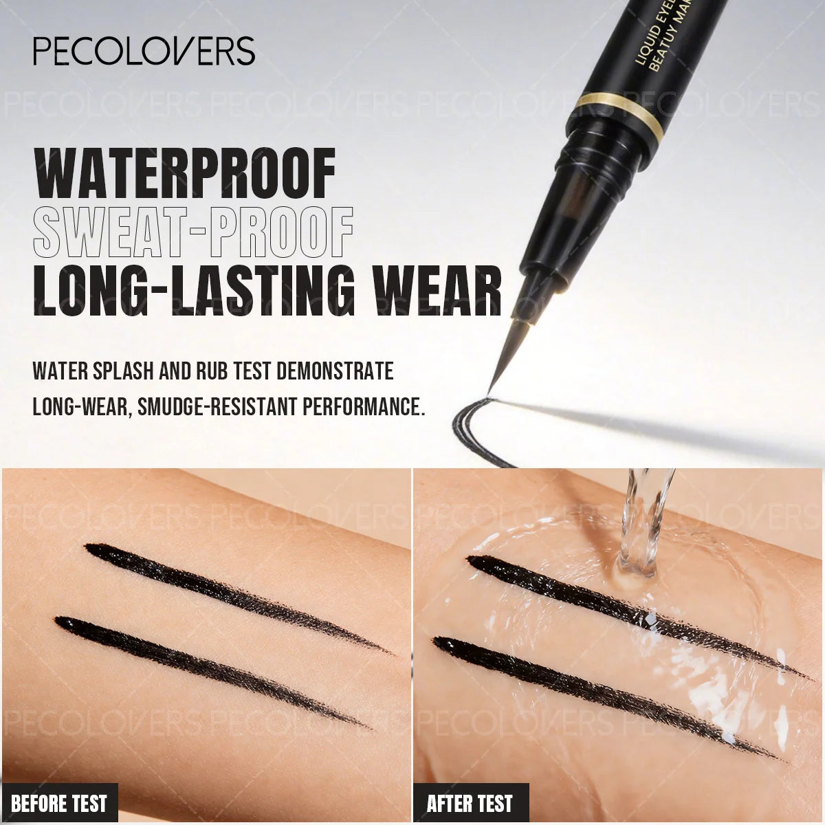 10PCS High-Pigment Black Liquid Eyeliner Kit,Precision Slim Tip Liquid Eye Liner,Fast Drying Transfer-Resistant Formula,No Skipping No Bleeding,Durable All-Day Wear,Suitable for Beginners & Professional Makeup